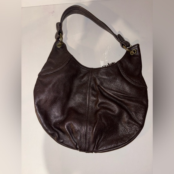 GAP Dark Brown Leather Shoulder Hobo Bag - Picture 2 of 6